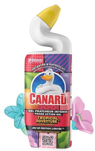 Canard® WC Gel Action Intense Edition Limitée Tropical Adventure - Gel Nettoyant et Désinfectant - Tue 99,9% des Bactéries - 1 Gel 750ML