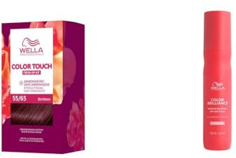 Vorteils-Set für gefärbtes Haar: demi-permanente Haarfarbe ohne Ammoniak in 55/65 Bordeaux (130 ml) & Color Brilliance Miracle BB Spray – Leave-in Conditioner Spray mit Vitamin E (150 ml)