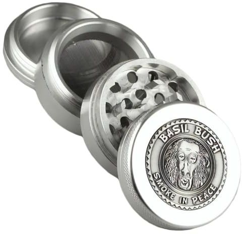 Vastu Basil Bush 4 Part 50mm Aluminium Herb Grinder, 3D Print