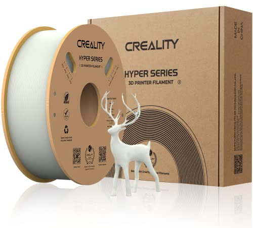Creality Offizielles TPU-Filament, 1,75 mm, Weiß TPU-Filament, härter und stärker, 3D-Drucker, weniger Verheddern, Maßgenauigkeit +/- 0,03 mm, 1 kg/Rolle, passend für die meisten FDM-3D-Drucker