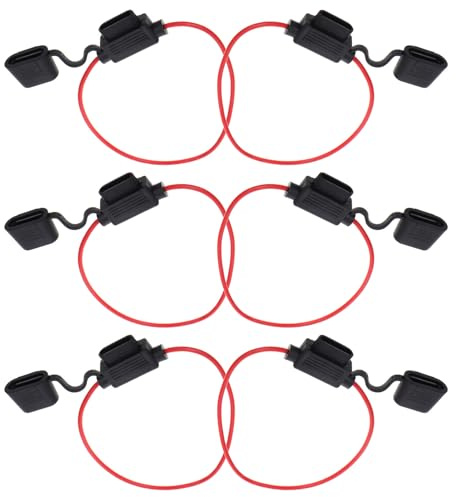 PartyKindom Kit Di Fusibili Per Auto Da 6 Pezzi Morsettiera Portafusibili Supporto Per Auto Materiale in Pvc Facile Da Installare Ampia Applicazione