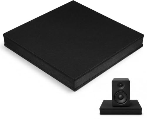 TOYANDONA Sound Isolation Pad: Black High-Density Foam & Rubber Vibration Dampening Mat for Subwoofers, Electronic Drums, Home Treadmill, Sewing Machine & Blender(30x30x4.8cm)