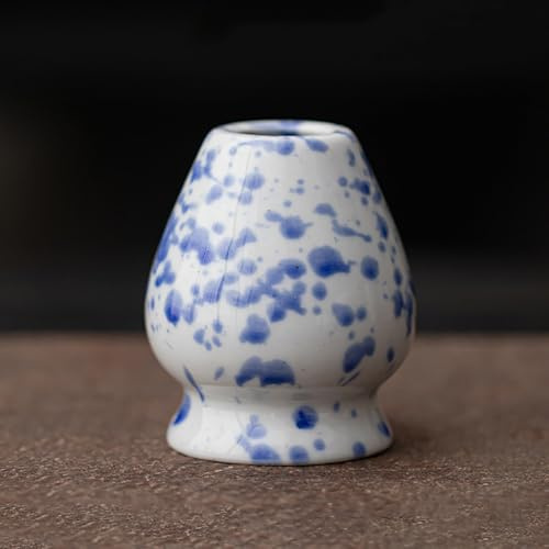 Ucuse Supporto in ceramica per tè verde Matcha Chasen ciotola di bambù frusta smerigliatrice pennelli porta strumenti da tè adatto per set da tè Matcha Chasen accessori
