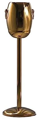 ZJFHEYUO Seau à Glace Isotherme avec Support en Acier Inoxydable, Seau à Glace sur Pied, Seau à vin, Seau à Champagne pour vin, bière, karaoké, Club, Bar, Barbecue