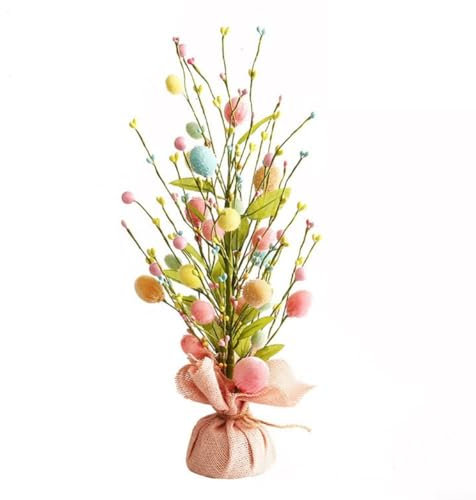 Künstlicher Osterbaum 45Cm Kunststoff Osterdekoration Baum Tischdekoration Frühling Zweig Baum Für Wohnzimmer Schlafzimmer Büro Ei Aufhänger Modern Skandinavisch