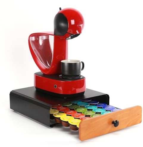 SYSYLY Porte Capsules Compatible avec Dolce Gusto Capsules,Porte Dosette de Café,Boite Range Dosettes de Café, Tiroir Rangement pour 30 Capsules.