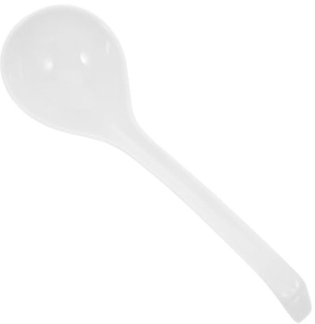 Ipetboom 10.6 Inch Porcelain Soup Spoon Long Handle Dishwasher and Microwave Safe Asian Ladle Ceramic Chinese Soup Spoon for Kitchen and Ramen Noodle Serving