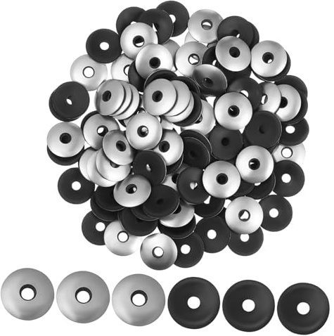 IMIKEYA 100piezas Junta De Epdm Arandela De Sellado Con Unión Metálica Para Reparación Arandelas Planas De Metal y Epdm Para Tornillos