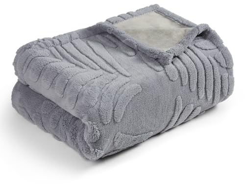 Baodan wasserdichte Hundedecke, 73x100 cm, waschbare Fleecedecke für Hunde - Flauschig, warm und weich. Ideal als Haustierdecke für Bett, Couch und Sofa, Grau