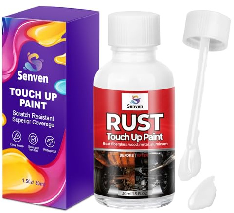 White Touch Up Paint Rust White Paints High Heat Resistant, Multi Surface Acrylic Enamel Touch Up Paint Pen Scratch Repair for Rust Metal,Walls,Cabinets,Appliances,Wood,Door,Furniture,Enamel, 30ml