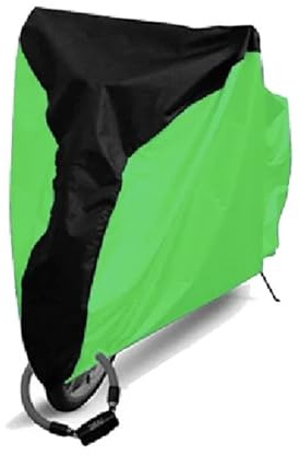 Telo Copri Bicicletta, Telo Bicicletta Da Esterno Telo copribici impermeabile antipioggia antipolvere anti-UV for esterni taglia 5 S/M/L/XL/XXL con foro for lucchetto(Green,M)