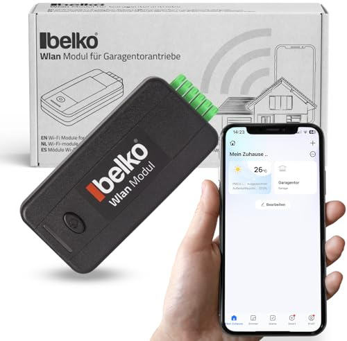 Belko® WLAN Modul 2.4 GHz für Garagentorantrieb ProLift 1200 & EcoLift 800, Smart WiFi Adapter, App-Steuerung (Smart Life/Tuya), kompatibel mit Alexa & Google Home, einfache Montage