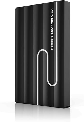 LUDEN'S 2TB Disco Duro Externo, Ultra Slim Portátil 2.5 Almacenamiento Compatible para PC, Ordenador portátil, computadora (Negro)