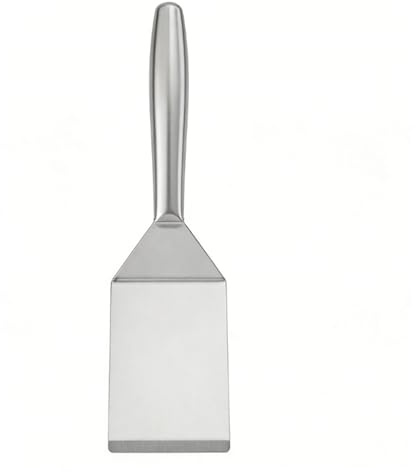 Aramox Espátula para Freír Bistec, Volteador de Metal de Acero Inoxidable SUS304 con Ergonómico, Hoja Sólida de Borde Plano, 7,5 X 26,8 Cm para Cocinar en Sartén y Parrilla (Espátula)