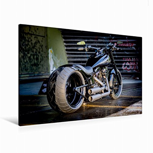 Premium Textil-Leinwand 120 x 80 cm Querformat Premium Textil-Leinwand 120 cm x 80 cm quer Harley-Davidson Custom Softail Slim S 300 | Wandbild, HD-Bild auf Keilrahmen, Wanddekoration, Kunstdruck von