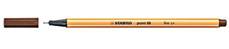 Stabilo Point 88 Fineliner Braun 10 Stück.