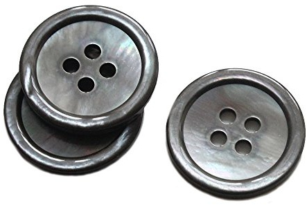 YaHoGa 22 Stück Grau Perlmuttknöpfe 20mm 15mm für Anzüge Jacken Mäntel