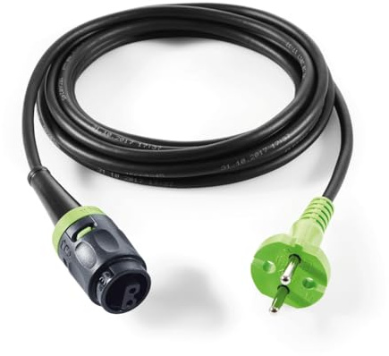 Festool Plug it-Kabel H05 RN-F-5,5 – Ersatzkabel 5,5 m | Original Festool-Zubehör, 230 V Schuko-Stecker, Bajonettverschluss, Gummikabel