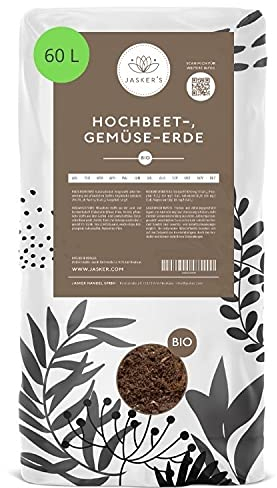 Hochbeeterde 60 L I 100% torffreie Hochbeet Erde I Bio Erde für Gemüsepflanzen, Blumen und Kräuter I Gartenerde für Hochbeet & in Deutschland Abgefüllt