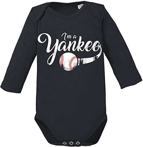 EZYshirt® I`am a Yankee Baseball Shirt Body Baby Langarm Bio Baumwolle