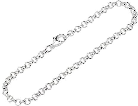 NKlaus Armband 925 Sterling Silber 20cm Erbskette rund weit Damen design Armbandkette 12247