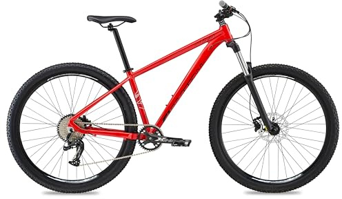 Eastern Bikes Alpaka 29 Lightweight MTB Mountain Bike, 9-Speed, Hydraulic Disc Brakes, Front Suspension Available in 4 Frame Sizes. (17, Red)