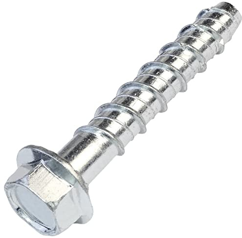 AERZETIX - C57367 - Satz von 5 Betonschrauben mit sechskantkopf mit flansch Ø12x70 mm - direkte befestigung ohne dübel - für sechskantschlüssel 15 mm - aus stahl - für renovierung konstruktion