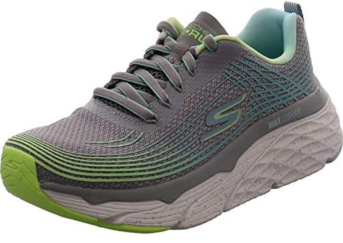 Skechers dam Sneaker Max dämpning Elite – Galaxy Burst, Grå textil lime trim, 40 EU