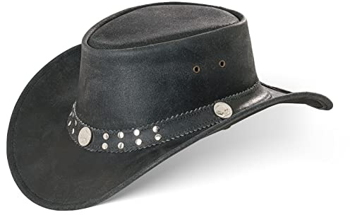 Black Forest Fox Buffalo Bill Herren Damen Western Cowboy Leder Hut