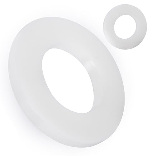 Topnorm24 - Unterlegscheiben Kunststoff weiß M8-50 Stück DIN 125 Form A - ISO 7089 Hochwertige Polyamid Beilagscheiben Kunststoffscheiben Nylonscheiben kleiner Außendurchmesser (50, M8)