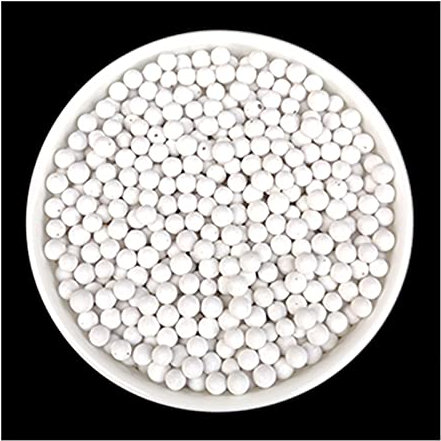 DUNSBY Dekorative Kieselsteine, 500 g, farbige organische helle Keramiksteine, 5 mm, für Hydrokultur-Sukkulenten, Aquarien, Landschaftsdekoration, Gartenbedarf, Kieselsteine (Farbe: Weiß, Größe: 10