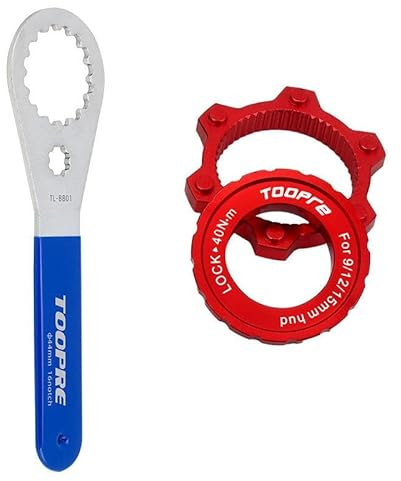 Ezweiji Bremsscheibe Centerlock, Fahrrad Center Lock Adapter auf 6 Loch MTB Fahrrad Fitting Adapter Scheibenbremse Boost Hub Spacer Fahrradteil, Inklusive Montageschlüssel (Rot)