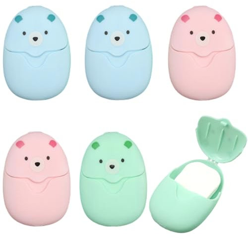 Sapone in Fogli da Viaggio 300 Fogli di Sapone Portatili Mini Sapone Fogli Foglie di Sapone di Carta Usa e Getta per Viaggi, Attività All'aperto e Campeggio (6 Scatole)