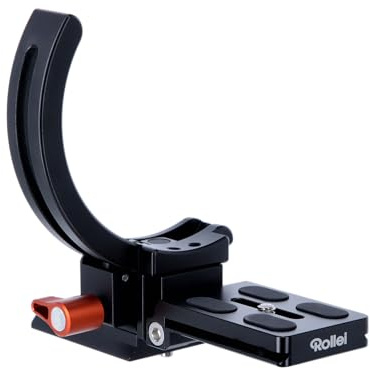 Rollei Frame Flipper XL - Cambio Entre Modo Vertical y Horizontal para Objetivos de hasta 64/84 mm, Base Ajustable en Altura, Acceso Completo a los Puertos, Compatible con Arca-Swiss