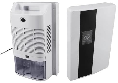 Tonysa Deumidificatore da Bagno, 2,2 Litri, Grande Serbatoio dell'Acqua, Funzionamento Silenzioso, Autospegnimento, con Tubo, per Camera da Letto, Bagno, Cantina, Soggiorno, Ufficio