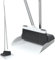 TreeLen Broom with Dustpan Combo Set Indoor,50 Long Handle Brooms Standing Dustpan for Household Lobby Kitchen Office Outdoor Floor Cleaning