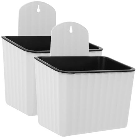 2 Stück Selbstbewässernde Hängepflanzgefäße Weiß Dekorativer Blumentopf Hydrokultur-wandhalterung Design Für Pflanzen