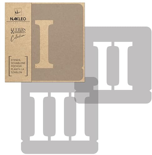 NAKLEO Numéro Pochoirs pour Peinture 12 Pcs, 10cm Chiffres & Signes Roman, Modèle en Plastique, Réutilisable, DIY Bricolage Artisanat Décoration a Peindre, Mur Bois Tissu Meuble
