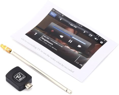 Qukaim WirelTV, ricevitore micro USB DVB-T, sintonizzatore TV digitale HD, supporto OTG per telefono Android, ricevitore TV digitale DVB-T2, bastone wireless HDTV, design compatto