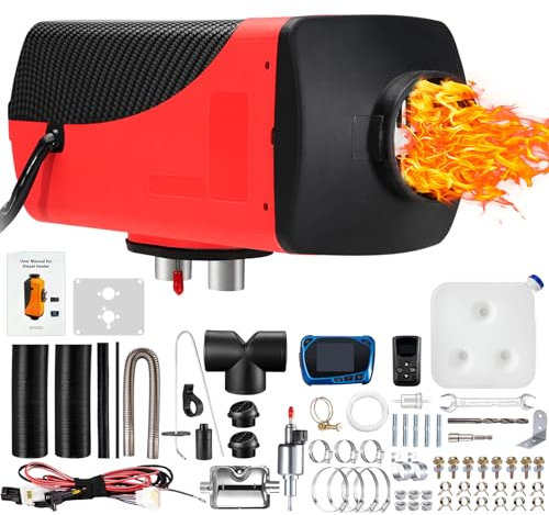 Riscaldatore diesel 2/5/8KW 12V-24V Riscaldatore aria diesel a basso consumo di carburante, silenzioso, riscaldamento rapido, sbrinamento, antiappannamento per camper, camion, rimorchio, camper, ba