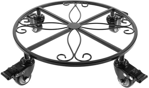 TOYANDONA 1stück Wheel Moving Flower Pot Stand Robustem Eisen Stilvoller Pflanzenständer Mit Durchmesser Und Höhe Für Und Außenbereich