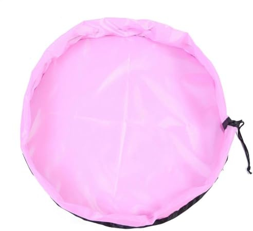 Wisafory Spielzeug Aufbewahrung Sack Aufbewahrungstasche für Spielzeug Kinder Spieldecke Aufräumsack Spielsack Aufbewahrung Teppich Kinderspielzeug Aufbewahrungsbeutel Rosa Durchmesser 1.5m