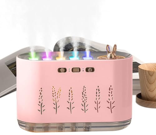 Vitsrisea Humidificador pequeño para dormitorio, 7 colores de luz, dormitorio y bebé, gran capacidad de 700 ml, purificador de aire para la habitación de los niños, así como