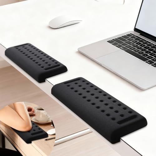 PTSUPLES L-förmige Armauflage für Schreibtisch, 2-teiliges Set Tastatur-Handauflage (30 × 10 cm), ergonomische Stütze zum Schutz von Handgelenken und Ellenbogen, Handgelenkauflage