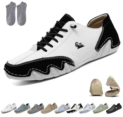 Italiennes Faites Main Chaussures Pieds Nus Unisexes Baskets Chaussures Beck Antidérapantes Légères Respirantes Bottes Pieds Nus Minimalistes Chaussures Pieds Nus Ergonomiques Et Orthopédiques(Black+W