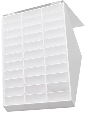 Healvian Présentoir à Ongles Boîte De Rangement Pour Nail Art Planche Entraînement Pour Manucure Blanche Compacte