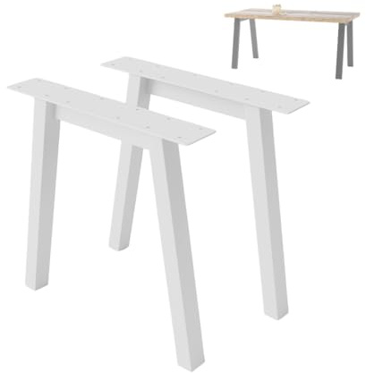 NWELD Tischfüsse Tischbeine Metall Weiß 88x72x11cm Tischkufen DIY - Tischbein Set - Tischfuß Loft. Industriestil für Couchtisch. Esstisch. Schreibtisch
