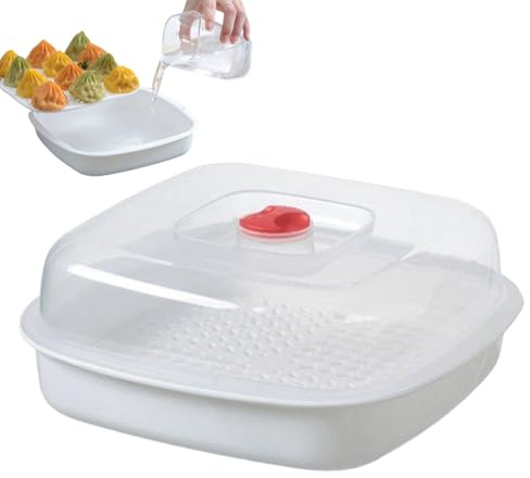 Papel De Vapor De Horno De Microondas - Cesta De Cocer Al Vapor De Calidad Alimentaria - Papaquier De Calefacción De Microondas Con Tapa | Para Verduras, Pequeños