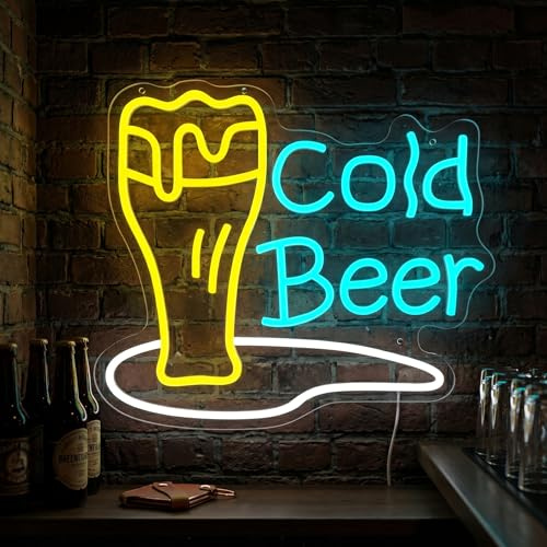 Beer Neon Schild Bier Bar Led Schild für Wand Dekor Bar Neonlicht Dimmbar für Bar Kneipe Cocktail Party Dekoration Nachtclub Home Hotel Pub Männerhöhle Store Geschenke