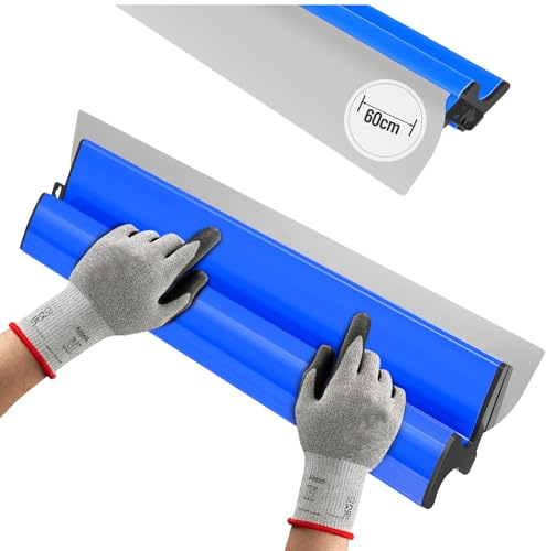 Flächenspachtel Set, 24Inch/60CM Edelstahlklinge Spachtel Werkzeug,Spachtel Werkzeug mit Ergonomischem Z-Griff für große Arbeitsbereich Wand Dekoration Bau Werkzeug